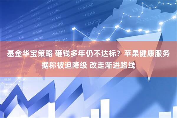 基金华宝策略 砸钱多年仍不达标？苹果健康服务据称被迫降级 改走渐进路线